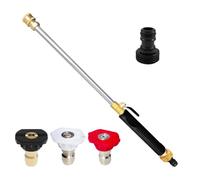 Adjustable Washer Tool, Compact Hose Cleaner, Reliable Pressure Sprayer, Lawn Car Window Patio Helper, Efficient Outdoor Home Washing Aid, Cleaning Gear for Driveway, Garden, Garage, 46.5x2.6cm