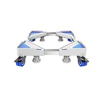 Adjustable Washing Machine Base Movable Multi-Functional Base with 4 Wheels And 4 Legs for Washing Machine, Dryer, Adjustable Base Length 50-72cm Width 43-65cm Universal Fridge Stand