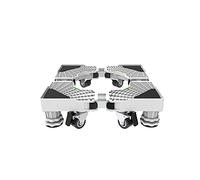 Adjustable Washing Machine Base Multi-Functional Movable Adjustable Roller Base 4/8 Legs 4 Wheels Washing Machine Stand Length/Width 45-66cm Tumble Dryer Trolley Wine Cooler Base He