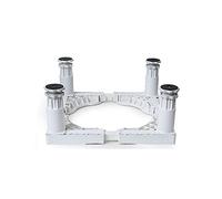 Adjustable Washing Machine Base Washing Machine Stand 4/8/12 Feet Fridge Stand Heavy Duty Double Layer Steel Pipe Base Multi-Functional Adjustable Dryer Roller Base 18.5-21.5cm Bear L