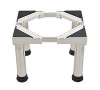 Adjustable Washing Machine Stand, 4 Strong Feet Laundry Stand Base Adjustable Length 30-48cm Height Adjustable 28cm-31cm Load 150kg Mini Fridge Stand for Washer Refrigerator Dryer White