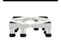 Adjustable Washing Machine Stand, 8 Strong Feet Laundry Stand Base Adjustable Length 50-75cm width 42-65cm Height 14-17cm Load 400kg Mini Fridge Stand for Washer Refrigerator Dryer White