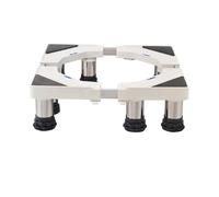 Adjustable Washing Machine Stand, 8 Strong Feet Laundry Stand Base Adjustable Length/width 42cm-68cm Height 13cm-16cm Load 250kg Mini Fridge Stand for Washer Refrigerator Dryer White