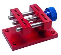 Adjustable Watch Case Holder Large Watch Case Vise Professional Watch Case Holder Tool Movement Repair Tool Watchmaker Tool for Watch Back Case Opening Battery Changing, Red, Modern