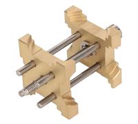 Adjustable Watch Movement Holder Fixed Base, 4 Sided Clamp, Brass Stainless Steel, for Watch Repair, Jewelry Making
