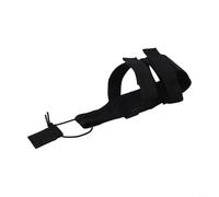 Adjustable Water Bottle Carrier Belt for Hiking Camping Trips Featuring Elastic Cord Support and Two Webbing Strap Anchors (Black)
