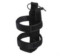 Adjustable Water Bottle Holder Pouch Perfect for Hiking and Camping with Elastic Support (Black)