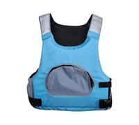 Adjustable Water Life Jacket - Classic Unisex Design with Front/Rear Storage Compartments for Multiple Water Activities (Blue, 50CM)