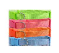 Adjustable Waterproof Nylon Collar with Safety Clip and Reflective; Ideal for Walks, Training and Pet Safety.