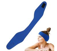 Adjustable Waterproof Swim Headband Designed Ear Cover Waterproof Swim Headband for Swimmer's Ears (Blue, M)