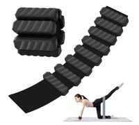 Adjustable Wearable Pilates Wrist & Ankle Weights For Women & Men | with Resistance Loop Exercise Bands, 2LBS Weights Silicone Wrist Bangles，Workout, Travel, Yoga, Barre, Strength Training