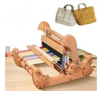 Adjustable Weaving Loom Kit for Beginners, 12 Inch Tapestry Loom with Rigid Heddle, Handcraft Weaving Frame for Adults & Kids, Creative Art Gift