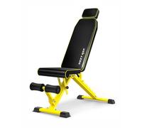 Adjustable Weight Bench,1000 LB Fast Folding Workout Bench for Home Gym Strength Training, Incline Decline Flat Utility Bench Press for Full Body Workout, Upright Storage Yellow Exercise Bench (Yellow