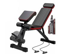 Adjustable Weight Bench 350KG, 7 Backrest Angles for Home Gym | 98% Pre-Assembled Foldable Home Gym Bench, 3-Level Headrest, Flat/Incline/Decline Bench, 80% Space Saving
