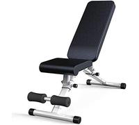 Adjustable Weight Bench Dumbbell Bench, Abdominal Muscle Board Training Sports, Multifunction Multiple folding Small footprint Fitness Equipment Mmen and Women General Purpose,Colour:White