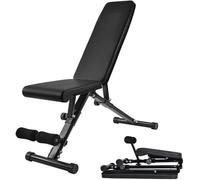 Adjustable Weight Bench Gym Bench Workout Bench for Full Body Workout Foldable Incline/Decline Bench press with Weights and Bar Multi-Position Folding Weights Press (G264)