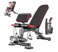Adjustable Weight Bench - Utility Weight Benches for Full Body Workout, Foldable Flat/Incline/Decline Exercise Multi-Purpose Bench for Home Gym (DZ)
