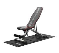 Adjustable Weight Bench with Foldable Gym Mat, 98% Pre-Assembled 375KG Heavy Duty Workout Bench, 84 Positions Incline Decline Flat Bench Press Combo for Home Gym