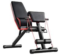 Adjustable Weight Bench with Headrest for Home Gym, Foldable Workout Bench Press, Roman Chair, Ab Sit up Bench, Full-Body Strength Training Equipment
