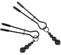 Adjustable Weight Metal Nipple Clamps for Men Women,Non-Piercing Metal Stimulator Nipple Clips,Nipple Clamps (Black)