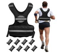Adjustable Weight Vest 4-20 lbs for Men, Neoprene Workout Vest for Running, Walking, Gym Workout, Reflective Strips and Phone/Key Pockets