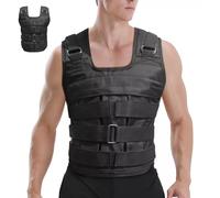 Adjustable Weight Vest, Max 50kg Oxford Fabric Black for Men and Women