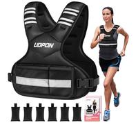 Adjustable Weighted Vest for Women, 6-12 lbs Vest with 6 Weights Iron Sand, Best Weighted Vest with Plus Pockets and Reflective Strips for Running, Walking, Training and
