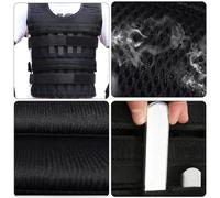 Adjustable Weighted Vest 8kg Workout Training Vest with 36 Steel Plates for Full Body Fitness Strength Training Running Mesh Fabric Durable Hook Loop Design (5kg)