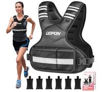 Adjustable Weighted Vest for Women, 2.72-5.44 kg Strength Training Weighted Vest with 6 x 0.45 kg Removable Iron Sand Weights, Adjustable Chest Size, Weight Vest with Pockets for Running Walking