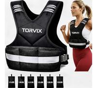 Adjustable Weighted Vest for Women, 6-15 Pound Vest with 6 Iron Sand Weights, Large Weighted Vest with Additional Pockets and Reflective Strips for Running, Walking, Training and