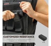 SPORTNOW 15KG Adjustable Weighted Vest with 15 Metal Weights, Running Weight Vest, Black