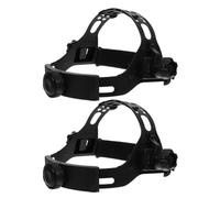 Adjustable Welding Helmet Headgear 2pcs for Auto Darkening Helmets | Black ABS Construction, Sweat Absorbing Band, Explosionproof Support, for Welders and Maintenance Technicians