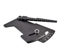Adjustable Wheel Height and Rim Camber Gauge Angle Ruler Tool for 1/10 Scale RC Cars, Metal Construction with Portable Design, Blue/Black