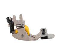 Adjustable Wheel Presser Foot Heavy Duty Steel Roller Presser Foot for Sewing Machine Professional Hat Clothing Curved Hemming Sewing Accessory Plastic and Steel Construction