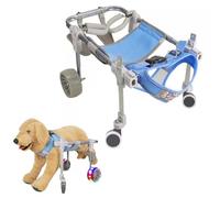 Adjustable Wheelchair for Disabled Dogs - 2/4 Wheel Support Mobility with Back Harness for Pet Recovery - Comfortable Stroller for Enhanced Activity and Ease