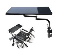 Adjustable Wheelchair Lap Tray,Portable Wheelchair Trays Desk Easy On and Off,Versatile Accessory for Working, Eating, Playing Games,Writing, Reading(Black)