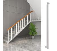 Adjustable White Indoor/Outdoor Stair Railing System DIY Handrail Baluster Posts with Mounting Screws for Deck Veranda and Staircase Easy Installation & Customizable Design