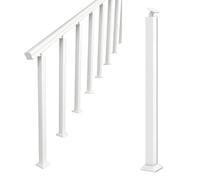 Adjustable White Metal Baluster Posts - 70cm Floor-Mounted Spindles for Indoor Corridors, Attics & Fences - Safe Support with Stylish Design