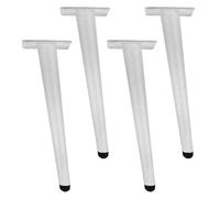 Adjustable White Metal Table Legs 4 Pcs 25cm Iron Sofa Feet for Stools Couch Cupboard Nightstands Furniture Legs for Modern Home Décor