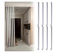 Adjustable White Room Divider - 8 or 10 Pack, 4.3ft High Privacy Screen for Home, Office & Hotel - Floor-to-Ceiling Partition for Enhanced Space & Style.