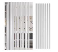 Adjustable White Room Divider with Wooden Slats Privacy Screen for Home Office Hotel and Beauty Salon Spaces - Modern Décor Solution