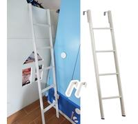 Adjustable White Twin Bunk Bed Ladder - 55" Climbing Step for School Home or Camper - Sturdy Design for Safe Access to Bunk Beds