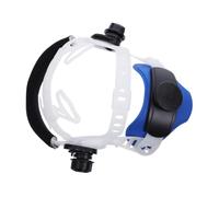 Adjustable White Welding Headgear with Replacement Helmet Sweatband