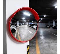 Adjustable Wide Angle View Indoor Security Mirror, 45 60 75 80 100 Cm Dia Blindspot Mirrors for Gas Station/Garage/Road Corners, Curved Mirror Round(32in/80cm)