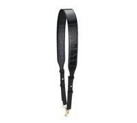 Adjustable Wide Plain Pattern Shoulder Strap Replacement Double-Sided Solid Color for Women Crossbody Bag Belts ,Black Crocodile Black,4x116cm