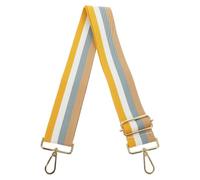 Adjustable Wide Shoulder Bag Strap, Cotton Cloth with Clasps for Purses | Striped Printed Pattern, Metal Buckles, Smooth Shiny Finish, Fashion Enthusiasts, Bag Making or Work