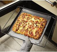Adjustable Width Oven Shelf Non-Stick Carbon Steel Cooking Baking Tray - Measures H2.5 X D35 X W38.5 To 60.5Cm