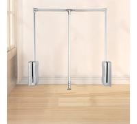 Adjustable Width Wardrobe Hanging Rod - Heavy Duty Lift Pull Down Clothes Rail with Soft Return for Space Saving Wardrobe Organization