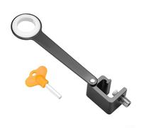 Adjustable Window Lock System with Key Made of Strong Aluminum Alloy for Reliable Protection of Your Windows at for Home or Work (B)
