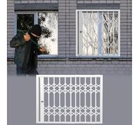 Adjustable Window Security Grille, Break-in Protection for, Doors & Entrances, Foldable Design, Fits 69-84 cm Widths (29x58inch/73.6x147.3cm)